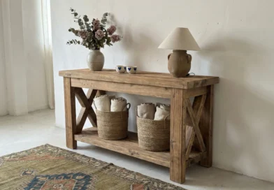 How to Style a Farmhouse Console Table