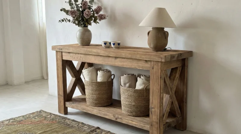 How to Style a Farmhouse Console Table