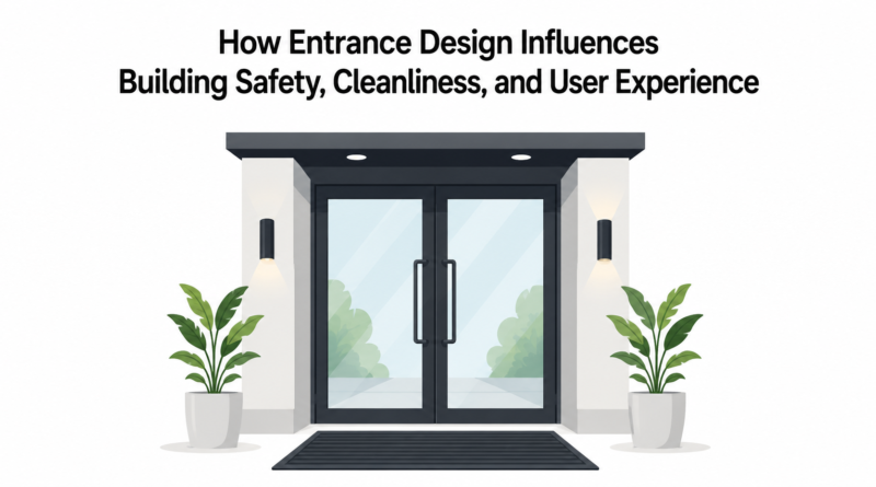 A building entrance shapes a visitor’s first impressions. It influences the way people interact with the area. It also affects the building’s safety, cleanliness, and overall comfort. A well-designed entrance can stop rainwater and mud from entering the building. Good design also improves the user's first impression. A clean, accessible, and welcoming entrance feels more professional. For commercial buildings, this can influence how customers view the entire organisation. Employees also benefit from a safer and more comfortable entrance. Why Entrance Design Matters Entrances face the highest levels of foot traffic. Everyone entering can bring moisture and dirt indoors. The problem becomes greater during wet weather. Water can spread quickly from the doorway and inside. The UK's Health and Safety Executive states that entrances are important areas for slip prevention. It recommends controlling rainwater and using suitable entrance matting. Entrance design should therefore consider more than appearance. It should control movement, moisture, dirt, lighting, flooring, and accessibility. A successful entrance balances these factors without making the space feel complicated. Each element should support the next stage of the user's journey. Controlling Water at the Door A good entrance should prevent as much water as possible from entering the building. An external canopy can provide the first layer of protection. It gives visitors space to move away from rainfall before reaching the doorway. Drainage also matters. Poor drainage leaves standing water near entrances. This increases the amount of moisture carried inside. Large-sized absorbent mats give another layer of protection. They help remove moisture from footwear before visitors reach interior floors. HSE guidance specifically recommends large, absorbent entrance mats for drying footwear. Choosing Safe Flooring Entrance flooring should provide reliable traction in different conditions. The flooring should perform well when dry or when wet. Designers must keep in mind the expected weather conditions of the area. The entire entrance system needs to work together. A safe floor cannot compensate for bad drainage or inadequate matting. Preventing Trips Entrance design must also reduce trip hazards. Mats should sit securely without creating raised edges or unexpected level changes. Recessed mat wells can create a flush transition between matting and surrounding flooring. This can provide a cleaner appearance and safer walking surface. HSE guidance also recommends addressing changes in floor levels around doorways. Ramps or suitable warnings may be necessary where level changes remain. The entrance should provide a clear walking route. Entrance Matting and Cleanliness Every entrance is a filter between the outside world and the building interior. Without suitable protection, dirt travels further into the building. Foot traffic then spreads this contamination across corridors, offices, reception areas, and other rooms. Effective matting interrupts this process. It removes dirt and moisture from footwear before they reach internal flooring. A well-designed entrance can therefore reduce the need for cleaning. It can also help protect carpets or tiling. Removing Dirt Before The Spread Different entrances deal with different types of contamination. A city office may mainly encounter dust and moisture. A school or retail premises may experience much heavier foot traffic. Buildings near muddy outdoor areas may face an even greater dirt burden. The matting system should match these conditions. Dense fibres can capture fine particles, while scraper surfaces can remove heavier dirt. Effective entrance matting should remove and retain contaminants. This prevents them from being tracked back onto the floor. Managing Moisture Moisture control becomes especially important during wet weather. Saturated mats can become less effective and may transfer water onto surrounding floors. Insufficient entrance matting can also contribute to wet floors. Increasing mat coverage and cleaning frequency should address the problem. A multi-zone approach can provide stronger protection. The first zone removes larger debris, while later zones capture remaining moisture and fine dirt. Using the Right Material Material selection should depend on the entrance's conditions. No single material works perfectly for every building. Scraper-style surfaces can remove grit and dirt from footwear. Absorbent materials can help remove remaining moisture. Coir matting is another traditional option for entrances. Its coarse natural fibres provide effective scraping action against footwear. Material choice should also consider traffic levels and maintenance requirements. A residential entrance has different demands from a busy shopping centre. The correct combination can improve both performance and appearance. It can also help the entrance remain effective for longer. Entrance Design and User Experience Visitors form opinions about buildings soon after arriving. An entrance that feels confusing or uncomfortable can create frustration. A clear and welcoming entrance makes movement feel natural, while features such as blackout blinds can help control light and improve comfort where windows are present. Creating the Best First Impression The entrance often becomes the visual introduction to a building. Its condition can influence how people perceive the organisation inside. A clean floor suggests good maintenance. Well-positioned doors and clear pathways suggest organisation. Good entrance design does not need to be extravagant. Simple choices can create a strong impression when they work together. Supporting Different Users An entrance should work for people with different needs. Wheelchair users and older visitors may use the same entrance. Doors should provide sufficient clearance. Thresholds should avoid unnecessary level changes. Mats should be secured properly to avoid interfering with wheels. In this way, entrance surfaces can support wheeled traffic. Good design considers these users before problems appear. Accessibility should form part of the original entrance plan. Designing a More Effective Entrance System A strong entrance usually works as a system rather than a single product. Each part should address a specific problem. Start Outside the Building The entrance journey begins before visitors reach the door. Outdoor paving should provide a stable and suitable walking surface. Drainage should prevent water from collecting near the entrance. Canopies can provide additional protection during rainfall. Such measures reduce the amount of moisture reaching the doorway. Create a Clear Transition Zone The transition from outdoor to indoor space deserves careful planning. Visitors should have enough room to remove water and dirt from their footwear. The indoor door mats should be large enough for meaningful contact with footwear. High-traffic buildings may benefit from longer matting systems. Multiple stages can provide greater dirt and moisture removal. Match Matting to Foot Traffic Traffic levels should influence the choice of entrance matting. A low-use entrance does not need the same specification as a busy public building. Heavy traffic requires durable materials. The mat should also maintain its performance under repeated use. Wheel traffic has additional requirements, such as smooth and stable transitions. Plan for Maintenance Even the best entrance design needs regular maintenance. Cleaning schedules should reflect traffic levels and weather conditions. Busy entrances may need more frequent attention during rainy periods. Mats should also be inspected for wear. Damaged edges, movement, or excessive saturation should be addressed quickly. Cleaning routines can directly affect entrance safety. Mats that remain damp after cleaning can contribute to wet flooring. Maintenance should therefore form part of the design process. It should not become an afterthought. Common Entrance Design Mistakes Some entrance problems result from simple design oversights. These mistakes can reduce safety and increase maintenance costs. Using a Mat That Is Too Small A small mat may not provide enough contact time with footwear. Visitors can step across it before removing significant moisture or dirt. Larger matting provides more opportunity for scraping and drying. The correct size depends on traffic and available space. Ignoring Weather Conditions Different climates mean that the entrance requirements are different. Each type of climate requires a different approach. So, designers need to consider local weather patterns before choosing materials. Changes in seasons also require adjustments to cleaning routines. Choosing Appearance Over Performance Appearance should not come at the cost of safety. A beautiful mat that moves underfoot can create problems. Likewise, flooring that becomes slippery when wet will disturb the entire design. So, performance and appearance should work together. Modern entrance systems can achieve both when selected carefully. Neglecting Maintenance An entrance that’s been designed well can still fail if it’s not maintained properly. Cleaning teams should know which materials should be cleaned in what manner. Conclusion Entrance design can reduce dirt, protect flooring, and support safer movement. It also shapes how users experience the space. The strongest entrance systems combine several practical measures. Canopies, drainage, flooring, matting, lighting, and clear pathways all work together. This makes the building easier and more pleasant to use. For businesses, the benefits extend beyond safety. A well-maintained entrance can reduce the need for cleaning. It also protects interior flooring. Most importantly, it gives a positive experience from the moment someone arrives. That makes entrance design a practical investment in the entire building.